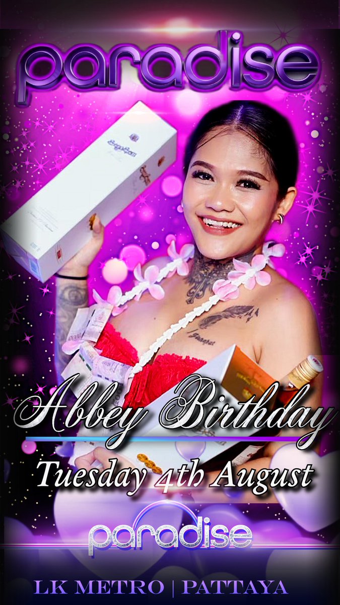 Paradiseagogo1's tweet photo. Another party, another day in Paradise. Come enjoy Abbey's birthday 4th August. See you there ๐บ๐ฅณ๐ป๐ฅฐ #thailand #partytime https://t.co/VcGG5BbdbG