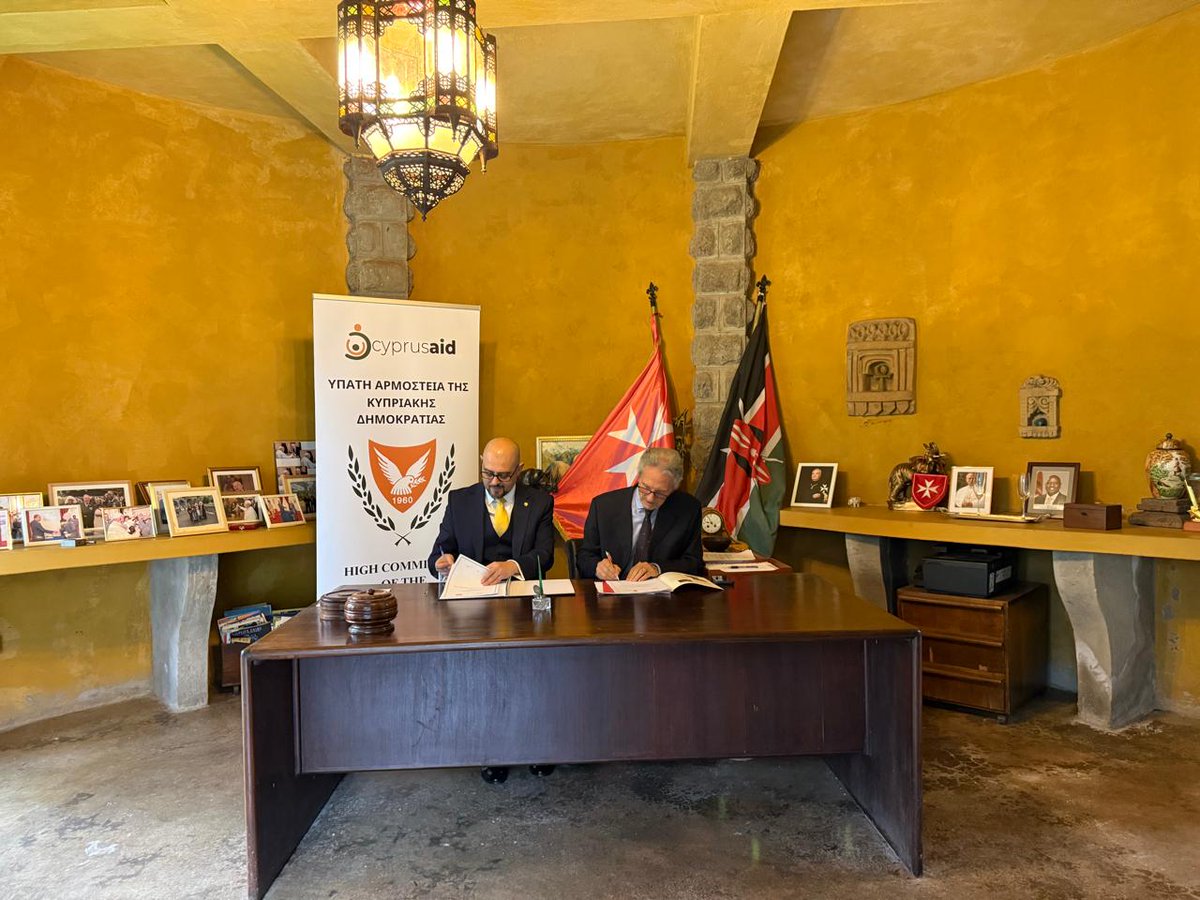 orderofmalta's tweet photo. A Memorandum of Understanding has been signed between the #OrderofMalta and the Republic of #Cyprus for humanitarian assistance and development in #Kenya. Together to ensure healthcare, education, and human rights for the most vulnerable communities.
https://t.co/S27cFhdEro https://t.co/m4qLHysujq