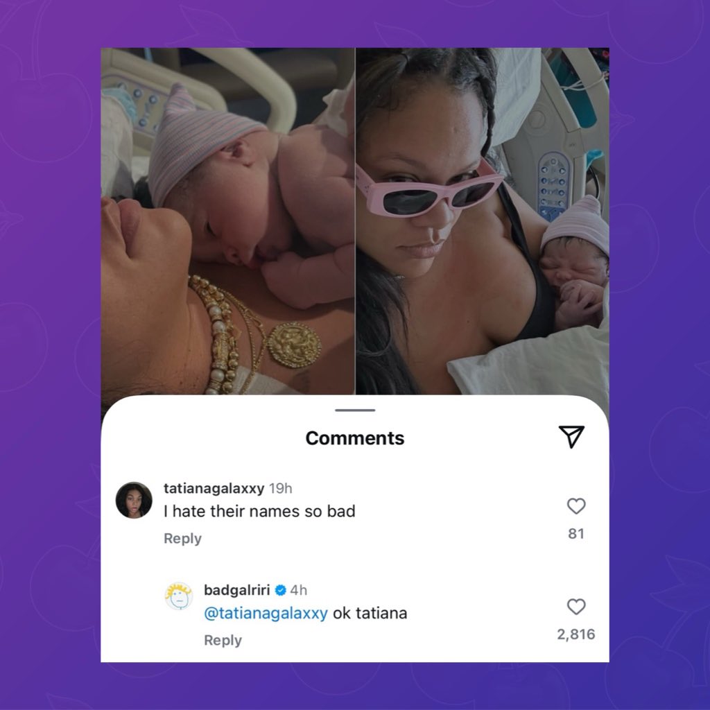 xavier93yc's tweet photo. Rihanna claps back at someone criticising the names of her children. https://t.co/iFADFZ3V4b