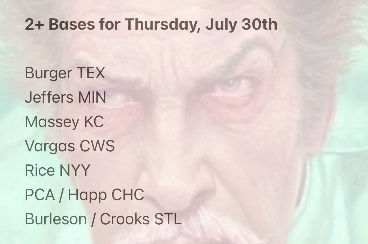 JazzDefiance's tweet photo. Two+ Bases List/Play for the Early Games Only. I’ll try to have a list out for the later games at least an hour before the games start but I work midnites tonight so I’ve gotta get some sleep. 🫡

ALL PICKS PENDING LINEUPS https://t.co/Q7Mrka9b7M