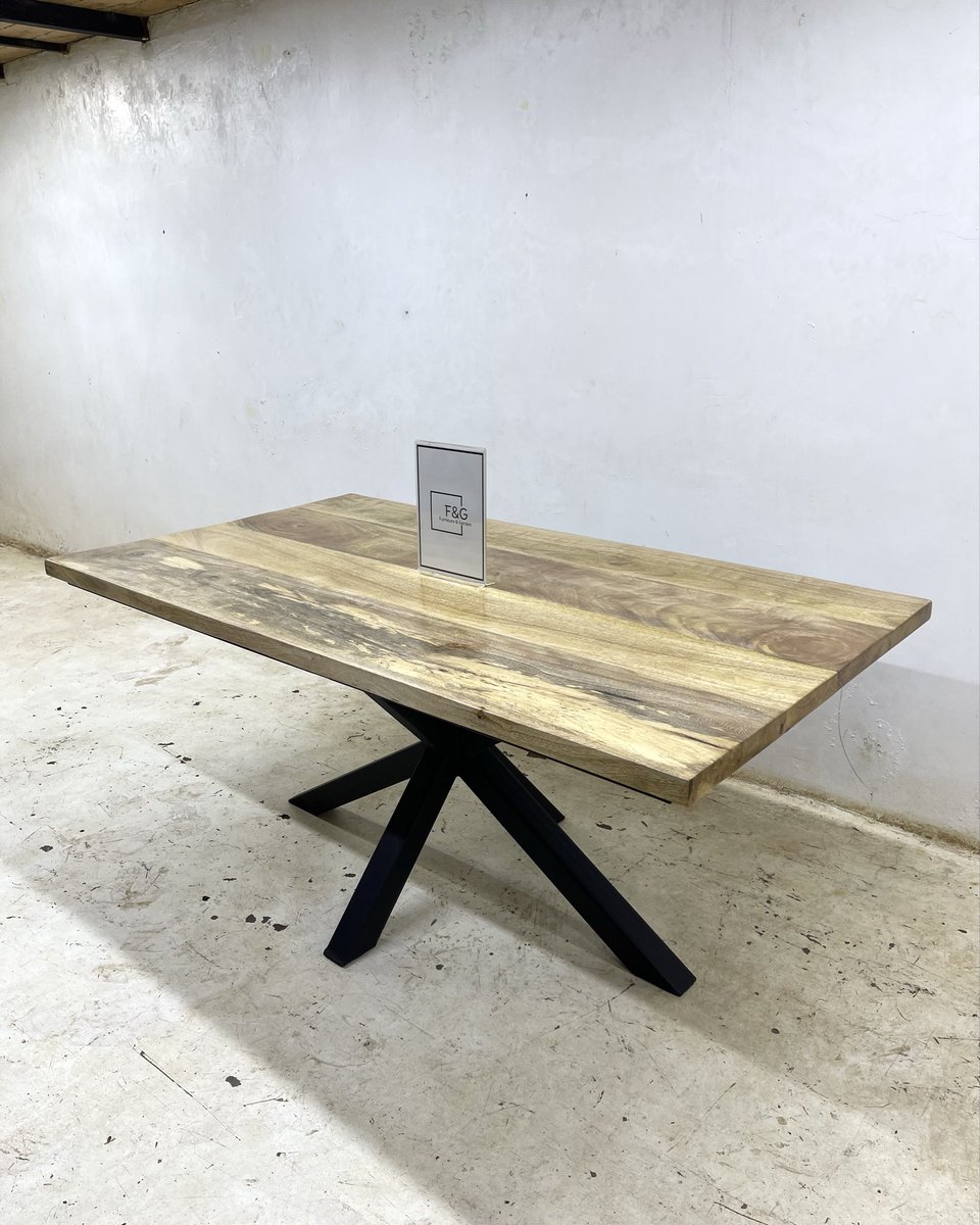FnG_Kenya's tweet photo. Gather around the timeless appeal of the Azaran Dining Table.

Designed to seat six comfortably, this piece features a beautifully crafted Mango wood tabletop, with the option to customize it in Cypress, White Oak, and other hardwoods to suit your style. Its sturdy metal base provides exceptional strength, while the bold industrial design adds a contemporary edge that complements both modern and rustic interiors.

Crafted for everyday dining and unforgettable moments, the Azaran Dining Table is where lasting durability meets refined design. ✨

#furniture #DiningTable #AzaranDiningTable #IndoorLiving #FurnitureAndGarden