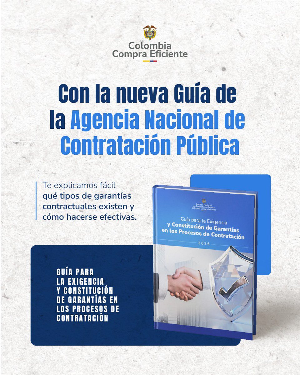 colombiacompra's tweet photo. ⚖️ Las garantías contractuales protegen los recursos públicos, pero su efectividad exige debido proceso, no es automática. https://t.co/uELK2Y8sn6