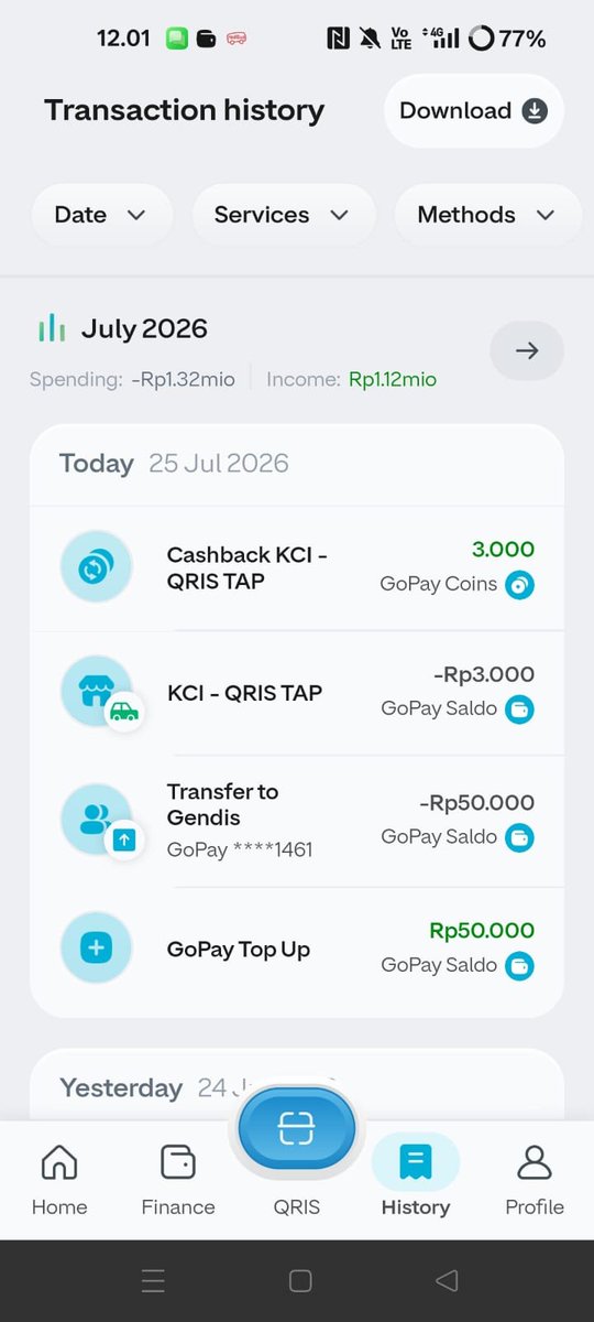 boovby's tweet photo. anak KRL wajib tauu sih. tiap hari PP ngantor, ada cashback 100% dari GoPay QRIS Tap lumayan banget buat ngurangin budget transport https://t.co/Y85q4NQhCY