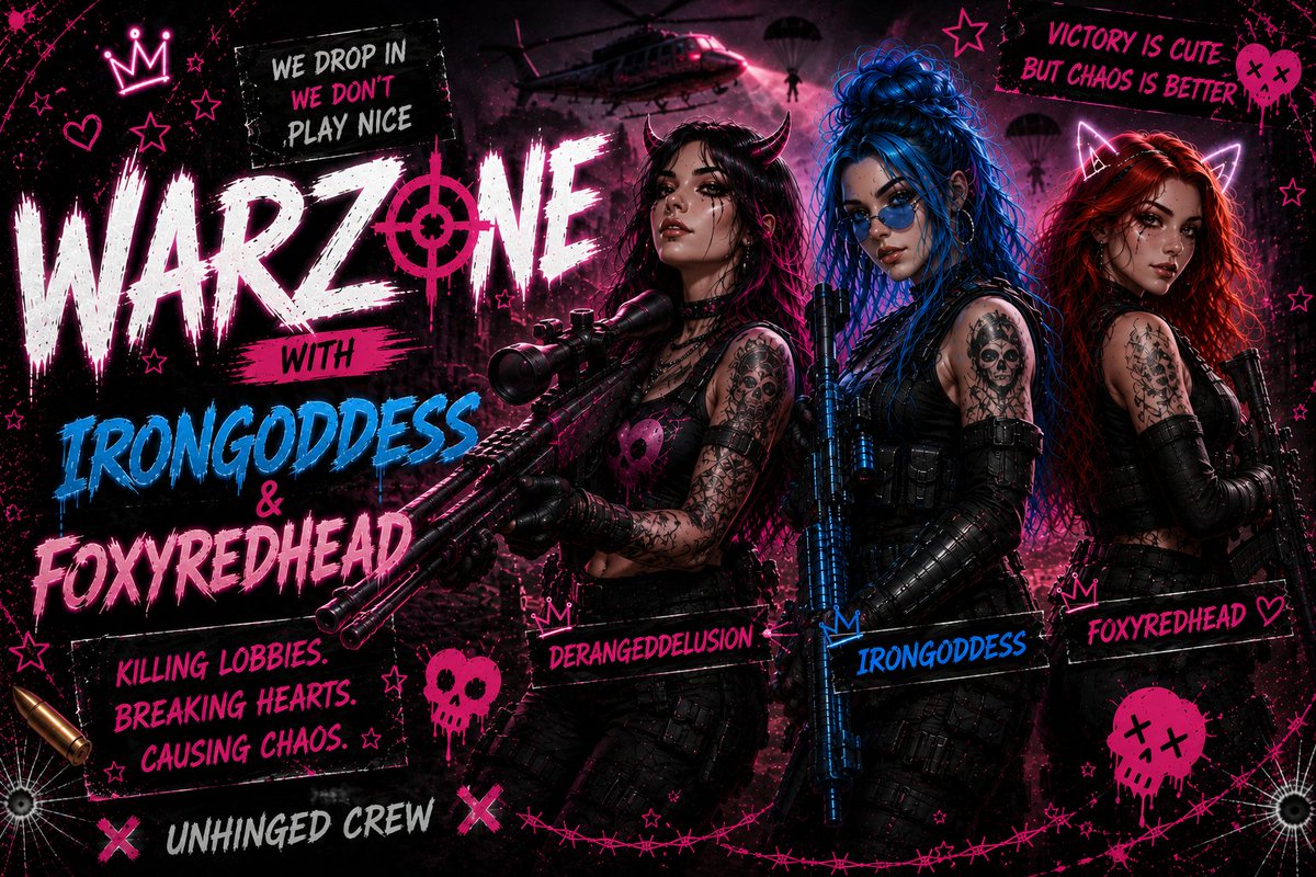 FoxyRHGaming's tweet photo. #Warzone #CODWarzone #CallOfDuty #WarzoneSquad #WomenInGaming #GirlGamers #GamingCommunity #StreamerSquad #UnhingedCrew #FoxyRedheadGaming #IronGoddess #FoxDenChaos @kickcommunity @KickVillage @BEAMStreamGG @YouTube at 12 pm EST https://t.co/y2MseRcrvN