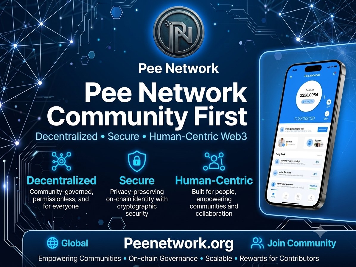 PeeNetwork_tech's tweet photo. Start mining $PN today.

Become part of a blockchain ecosystem built for the future.

Pee Network is building a decentralized, secure, and human-centric Web3 infrastructure where participation is open, trust is fundamental, and innovation is driven by the community.

Our vision is to create a network that empowers people—not just technology—through accessible mobile mining and infrastructure designed for trusted global commerce.

Every mining session strengthens the ecosystem. Every new participant expands the network. Every community member helps shape the future.

Keep mining $PN. Invite your friends. Grow your network.

Together, we're building a stronger Pee Network for the world.

#PeeNetwork #CryptoAirdrop #MobileMining #PN #Blockchain