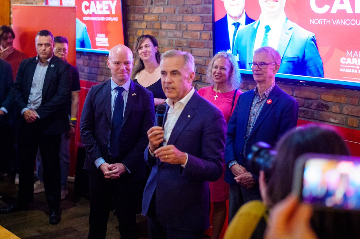 braedencaley's tweet photo. Hundreds of neighbours packed the room in Central Lonsdale last night to welcome Prime Minister Mark Carney to North Vancouver–Capilano – and the message from the crowd was unmistakable: this community is ready to build the strongest economy in the G7, ready to stand up for Canada, and ready to get it done.

That’s what’s at stake in this important by-election, and the choice couldn’t be clearer. Together, we’ll keep working to ensure North Vancouver–Capilano has its strongest possible voice in Ottawa, with a real plan to build the North Shore strong.

We need you on the team, too! https://t.co/mOMTIhM0nE