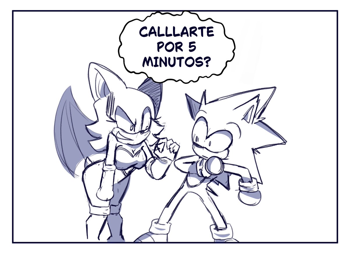 Blue_Wolf54's tweet photo. "Callate de una vez" 
Mini comic #Sonouge (1/3) https://t.co/7nf0usdBkV