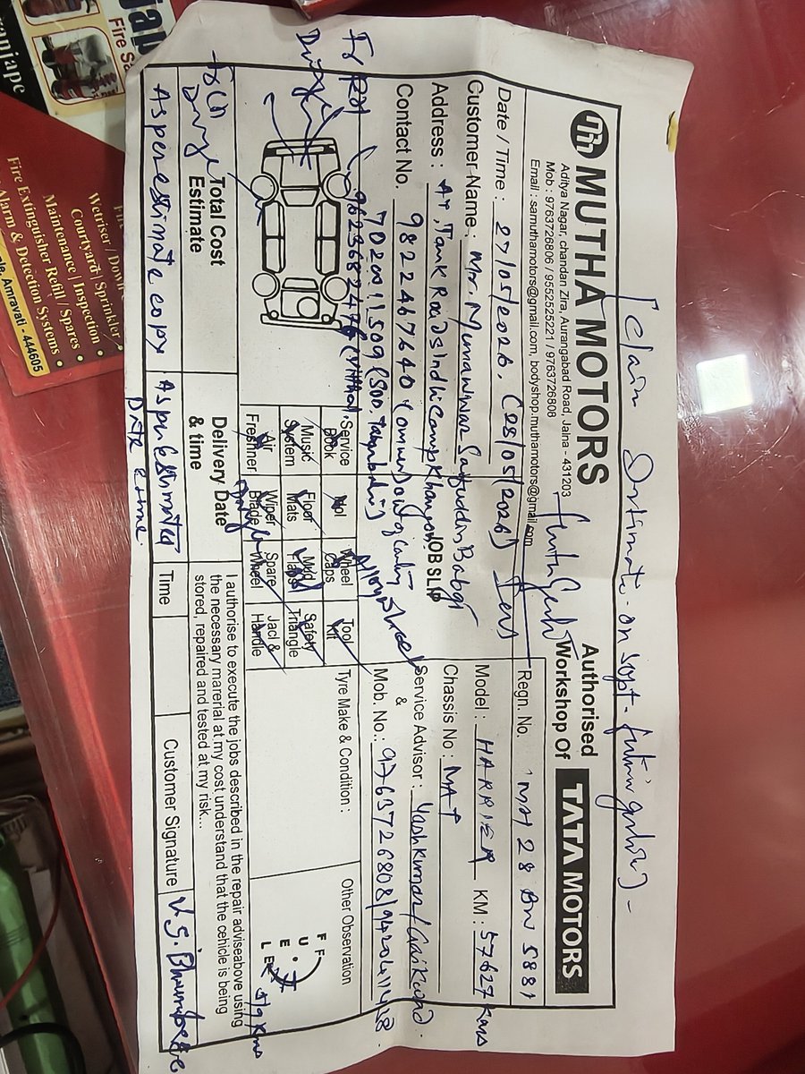 TaherBabji's tweet photo. Hey @TataMotors  @TataMotors_Cars , 1.5 MONTHS for an insurance claim repair on my Harrier Dark Edition?! My car is sitting idle at Mutha Motors, Jalna with ZERO updates or follow-ups.
📍 Reg No: MH 28 BW 5881
📍 Claim No: FGC1811260000029231
Fix my car this week or face legal action! 🤬🔥
