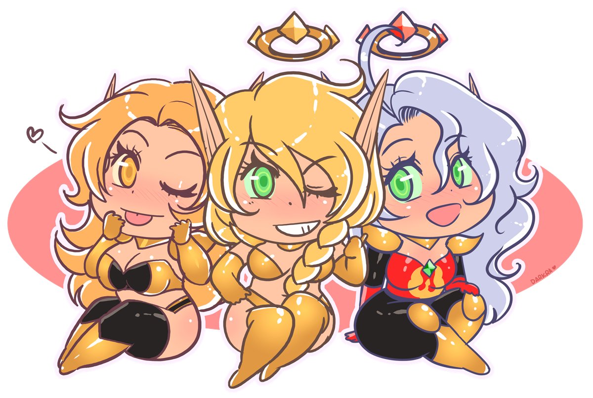 Darkrasfw's tweet photo. The three cutests elves <3 https://t.co/iXICUceY9k