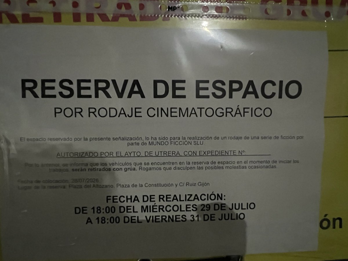 MontblanchD's tweet photo. @mundoficcion Iyo no será eso lo q estais grabando en Utrera no? Tienes esto q no se puede aparcar en ningun lao 🤣 https://t.co/ocRUM631jx
