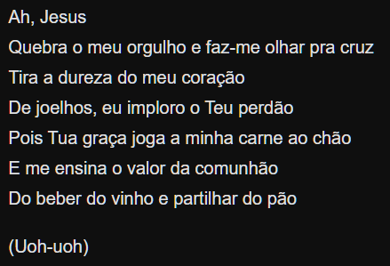 mateuxcarneiro's tweet photo. fui tentar ouvir gospel atual e tenho um novo pedido

chega de escrever vamos voltar a traduzir POR FAVOR KKKKKK

"joga minha carne ao chão" é a coisa mais feia que eu já li esse ano https://t.co/Vf65WLo6rQ