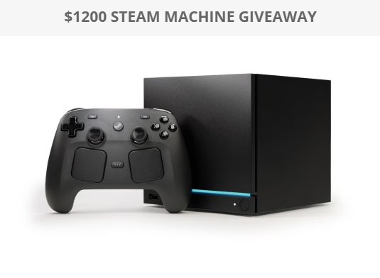 MizzyMogs's tweet photo. Giving away a $1200 STEAM MACHINE to celebrate my birthday! Good luck to one lucky winner! Giveaway ends AUGUST 28th

🕹 $1200 STEAM MACHINE #Giveaway 🕹

How to enter:

 🔁 Like &amp; RT
✌ Tag 2 Friends
 👉 Follow 
@MizzyMogs 

⬇ Enter Below ⬇ https://t.co/Z4J3ylsEr5