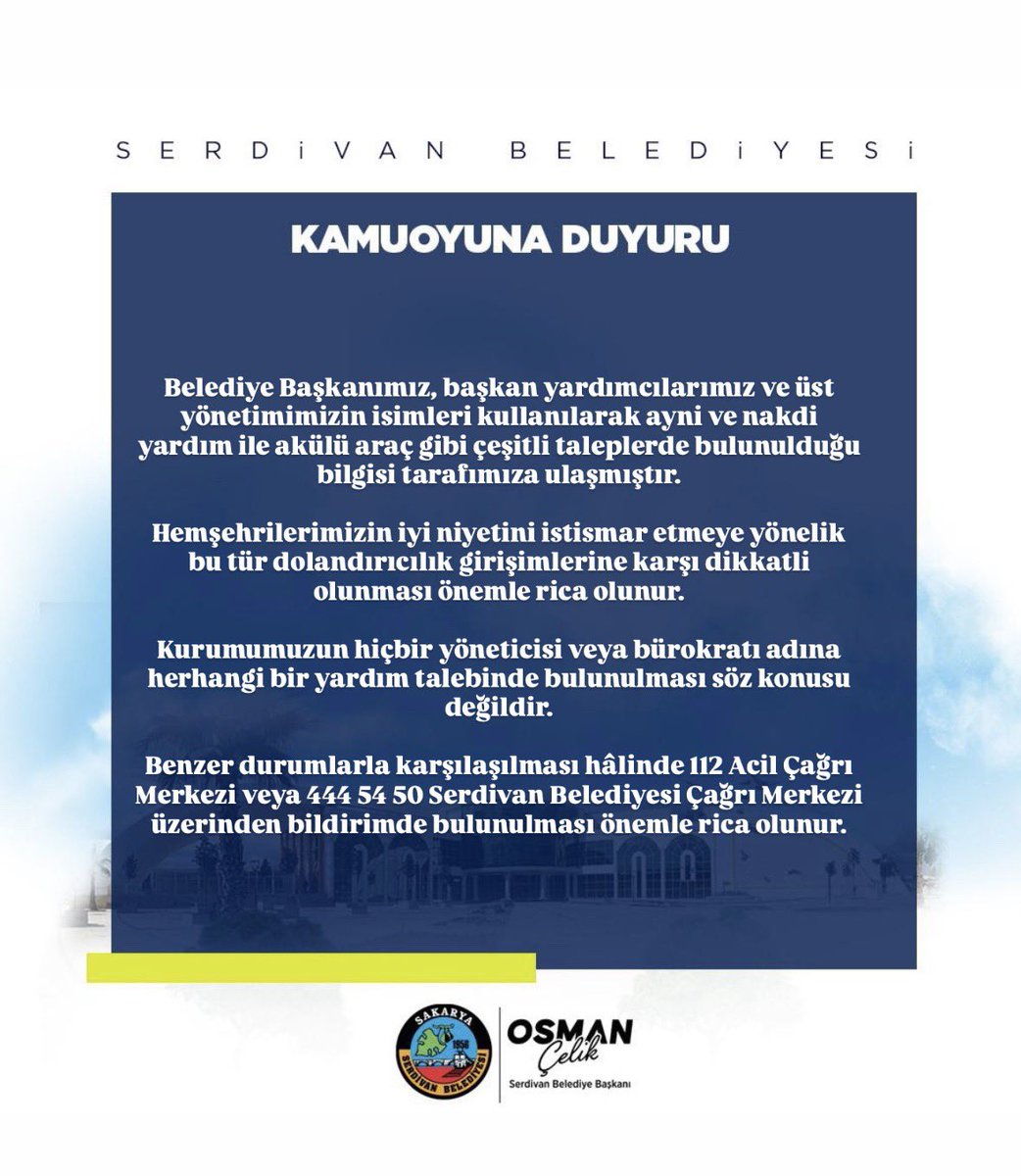 serdivanbld's tweet photo. Kamuoyuna Önemle Duyurulur. https://t.co/kuU9mE2Htx