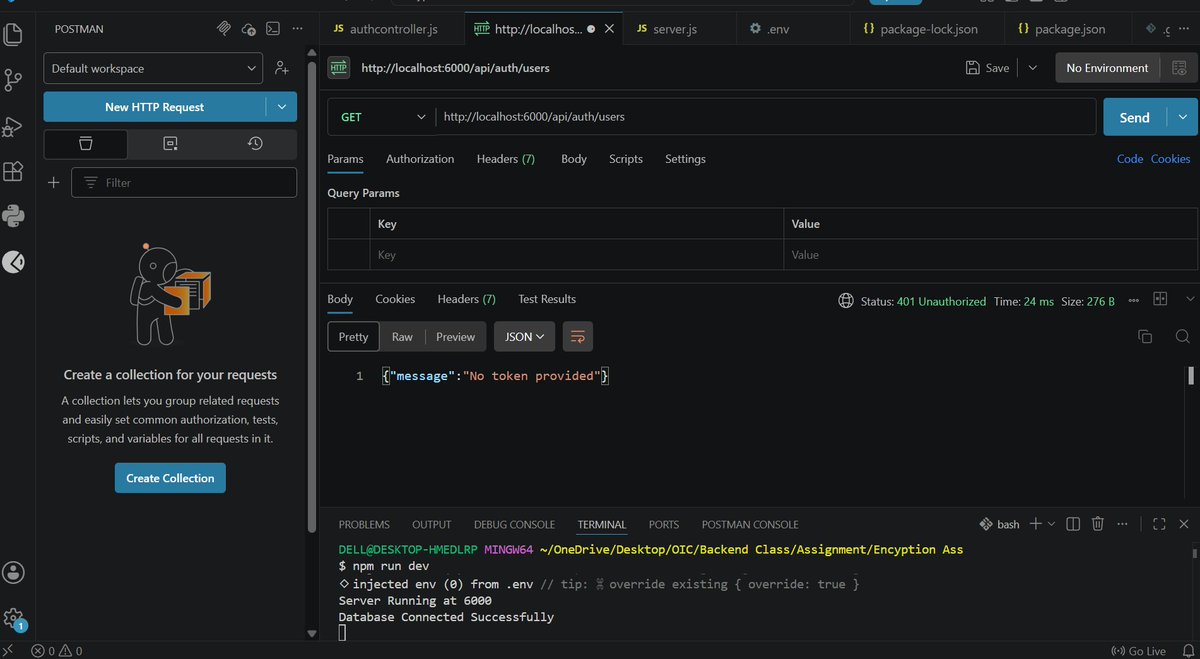 ferzherzee's tweet photo. Day 5 of documenting my backend journey 👨🏾‍💻

Added OTP verification today: random 6 digit code on register, verified before confirming the account.

Also caught a real bug. Missing return meant wrong OTPs still verified users. Fixed it.

#buildinpublic #BlackTechTwitter #coding https://t.co/rgV0CVYG1Y