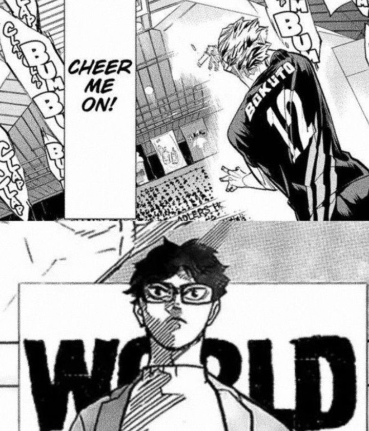 shoyothighs's tweet photo. Bokuaka is so significant for me bc wdym Bokuto said "cheer me on world" and the next panel was Akaashi...he's Bokuto's entire world...I have to die I'm so serious get these gay men off my fucking lawn https://t.co/JZbf12KF7G