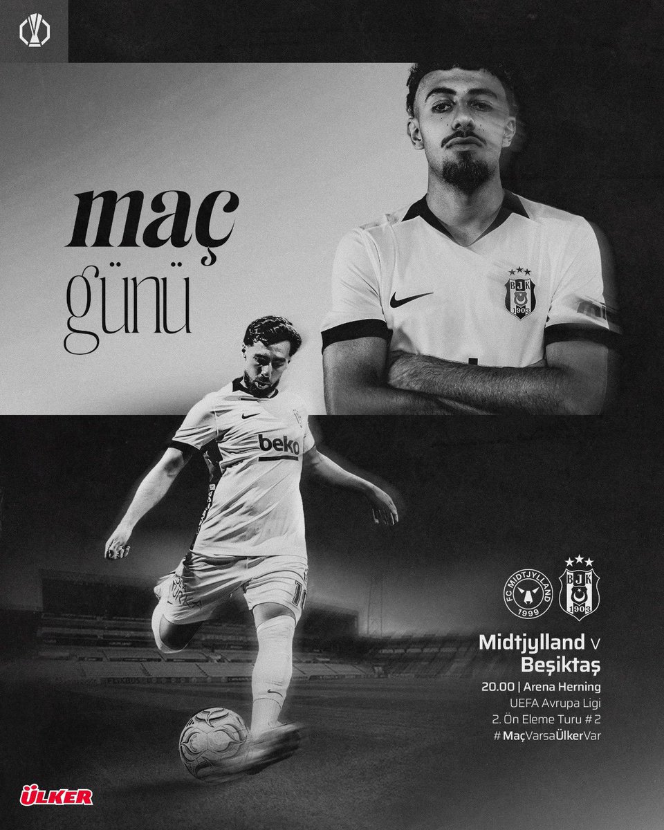 Megaparitr_2's tweet photo. Bugün #BeşiktaşınMaçıVar 🦅

🆚 Midtjylland
🕗 20.00
🏆 UEFA Avrupa Ligi 2. Ön Eleme Turu #2
🏟 Arena Herning
📺 S Sport Plus
#22bet #betwinner
 #MaçVarsaÜlkerVar https://t.co/CsCVAhVSDV