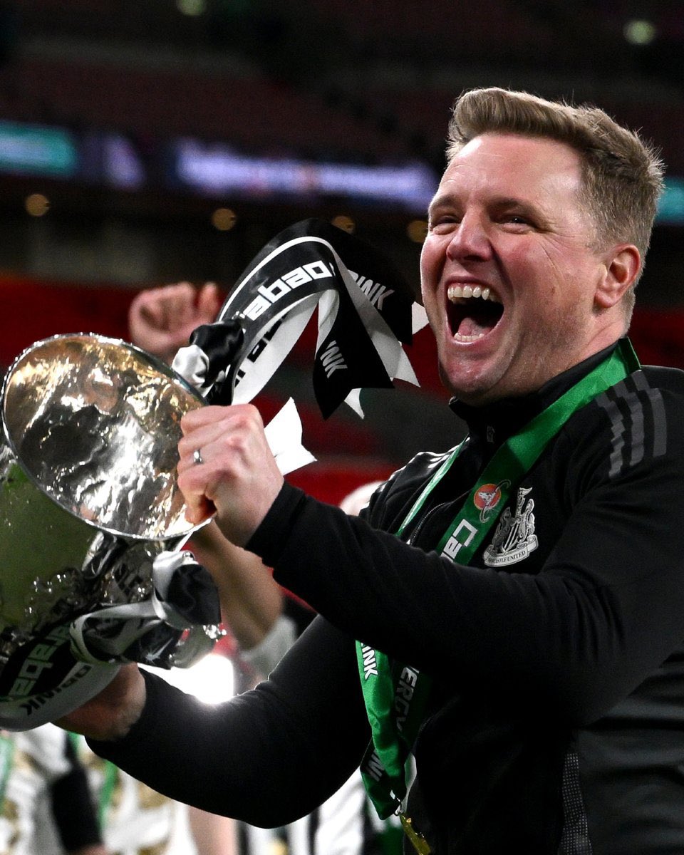MissKG86's tweet photo. No matter what happens next, nobody can ever take this away from us.

Eddie Howe gave Newcastle fans something generations waited a lifetime to feel.

Forever grateful. 🖤⚫️⚪️ #NUFC https://t.co/g0WSmiP1w6