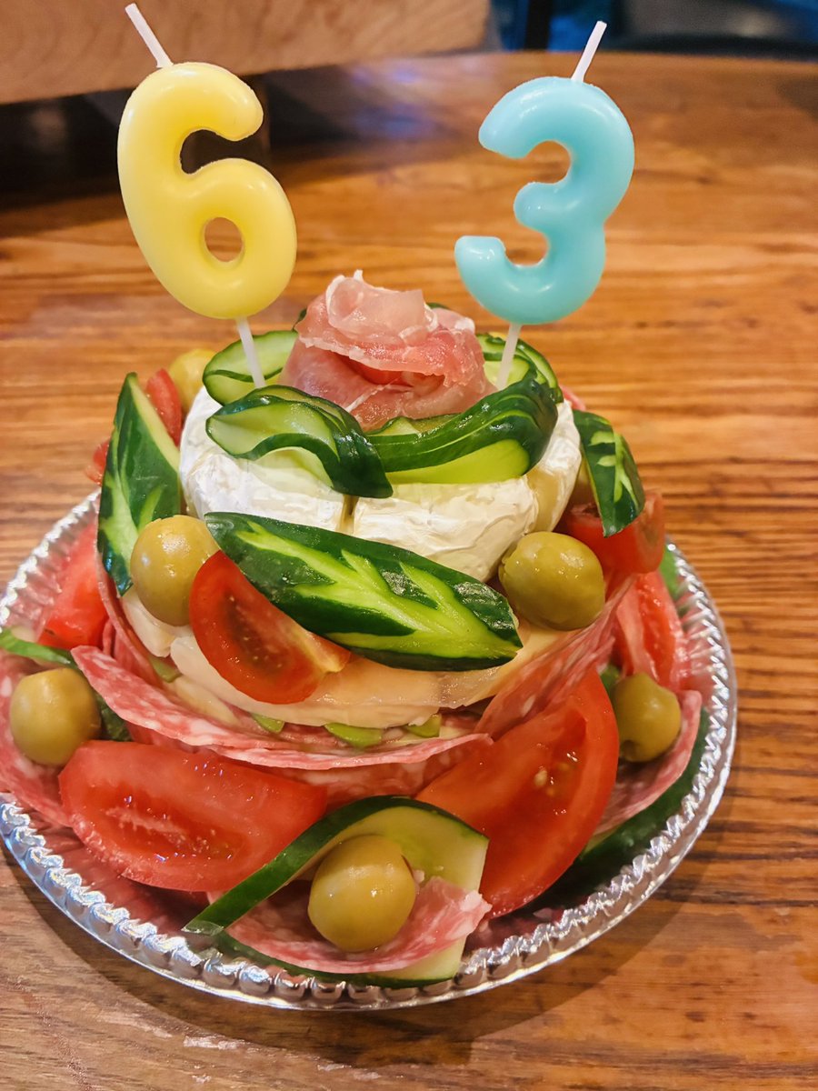 NNpoyotan's tweet photo. 今日は63歳親父の誕生日という事で！
甘いもの食べないからおつまみケーキも作りました🍰
＃ぽよたんの料理日記
＃誕生日 https://t.co/OGVOcvTBmb