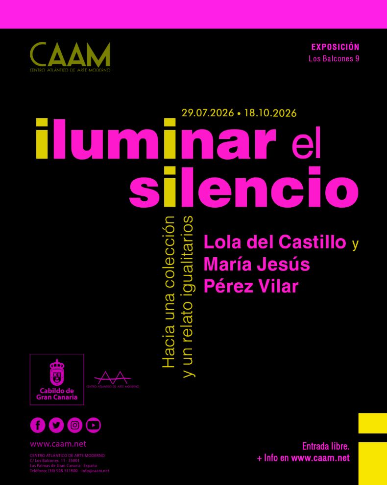 IAC_asociacion's tweet photo. 📢 El @CAAMGranCanaria reivindica la obra de las artistas Lola del Castillo y María Jesús Pérez Vilar, integrantes de la Generación de los Setenta en Canarias.
🟣 Ya puedes visitar la muestra "Iluminar el silencio. Hacia una colección y un relato igualitarios". https://t.co/VlS3iXiB4O