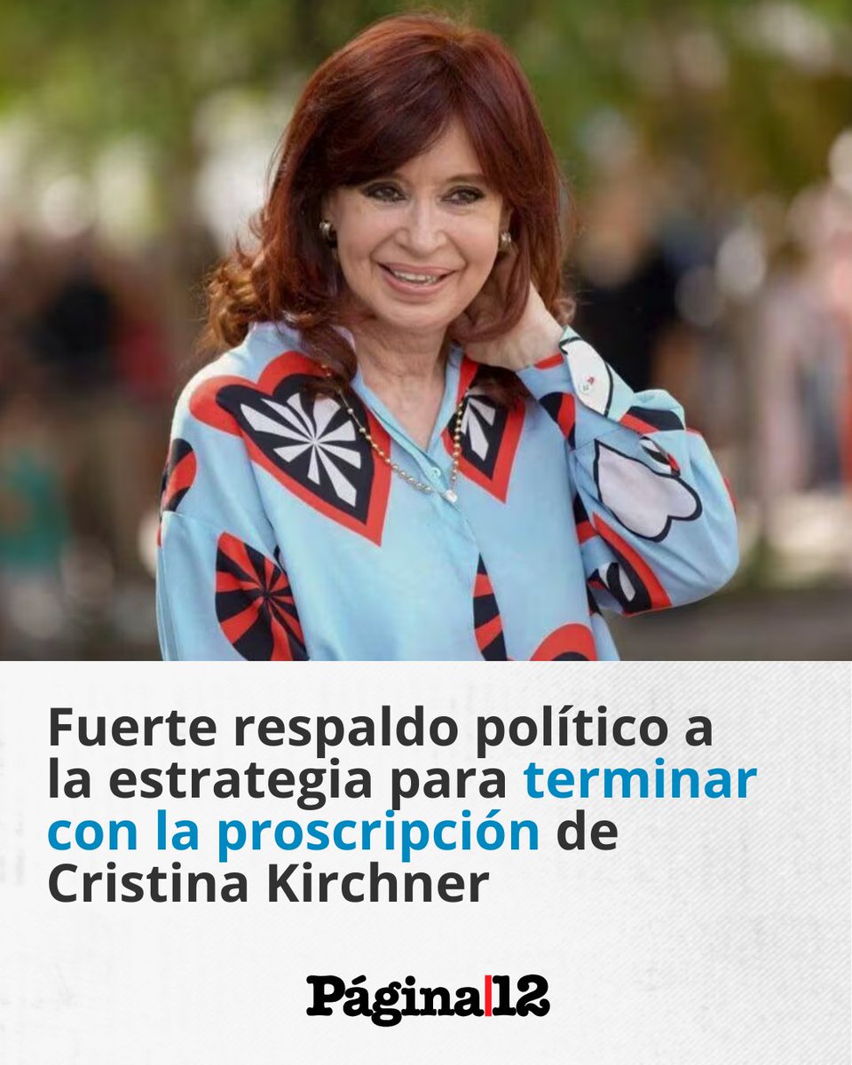 pagina12's tweet photo. Cristina Kirchner volvió a la escena política con una carta pública donde adelanta que buscará en la ONU recuperar sus derechos civiles arrancados por la condena amañada que la tiene cumpliendo una prisión domiciliaria.   
https://t.co/jW7LDXFLj7 https://t.co/43nAtssdT5