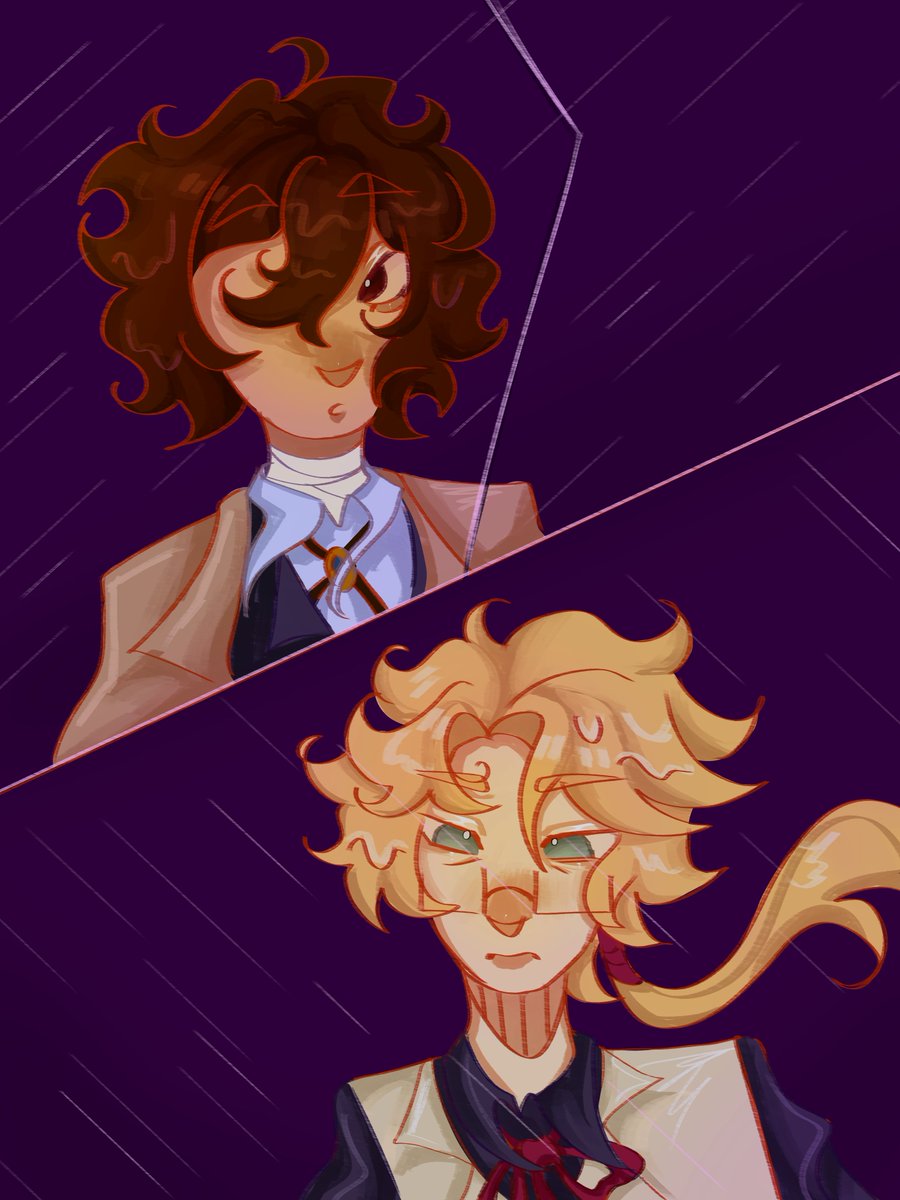 XSher_rry's tweet photo. Day 6 - Rain 
#kunizaiweek2026 #kunizai #bsd #dazaiosamu #kunikidadoppo https://t.co/QiCfTuh4jd