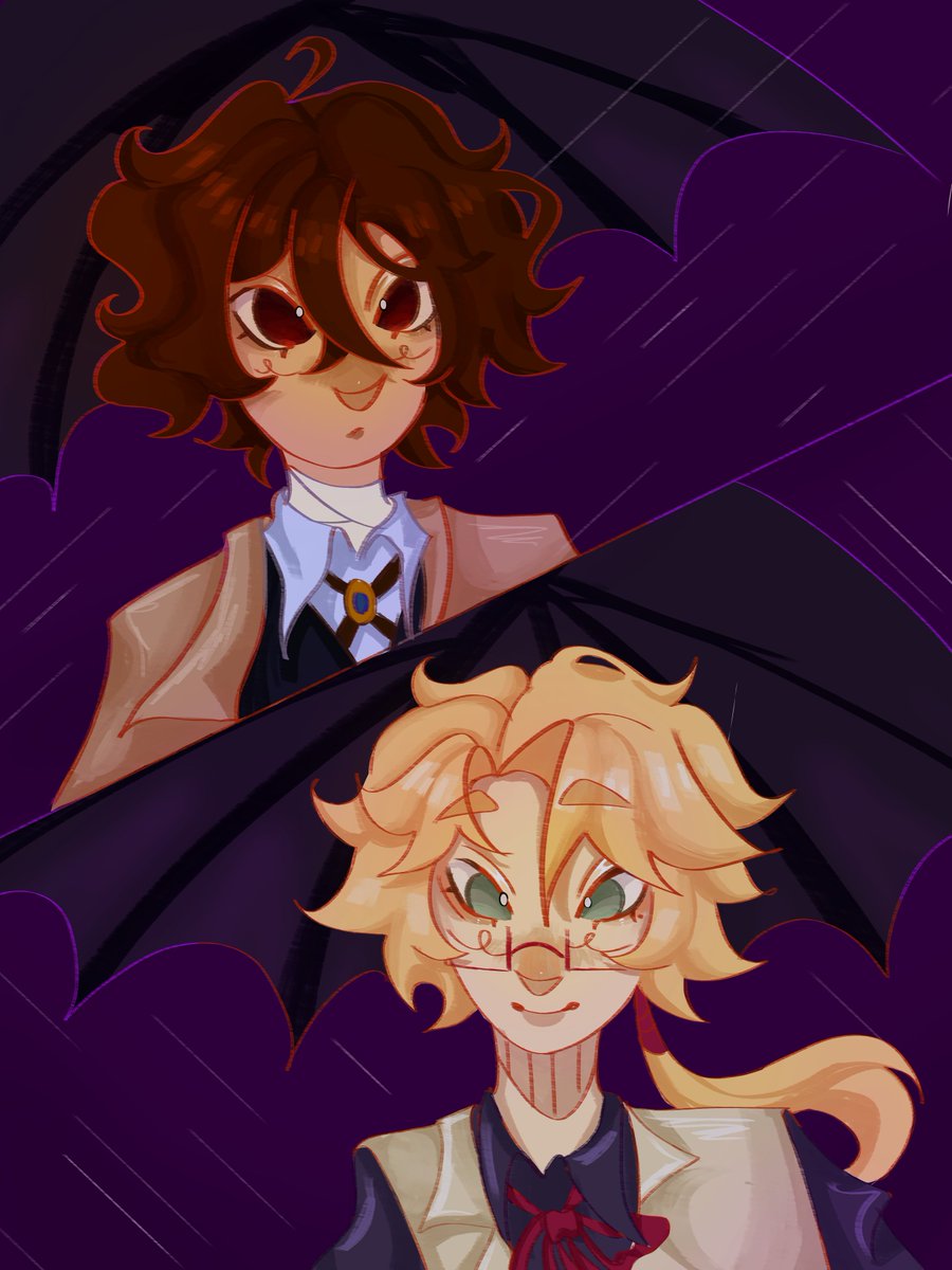 XSher_rry's tweet photo. Day 6 - Rain 
#kunizaiweek2026 #kunizai #bsd #dazaiosamu #kunikidadoppo https://t.co/QiCfTuh4jd
