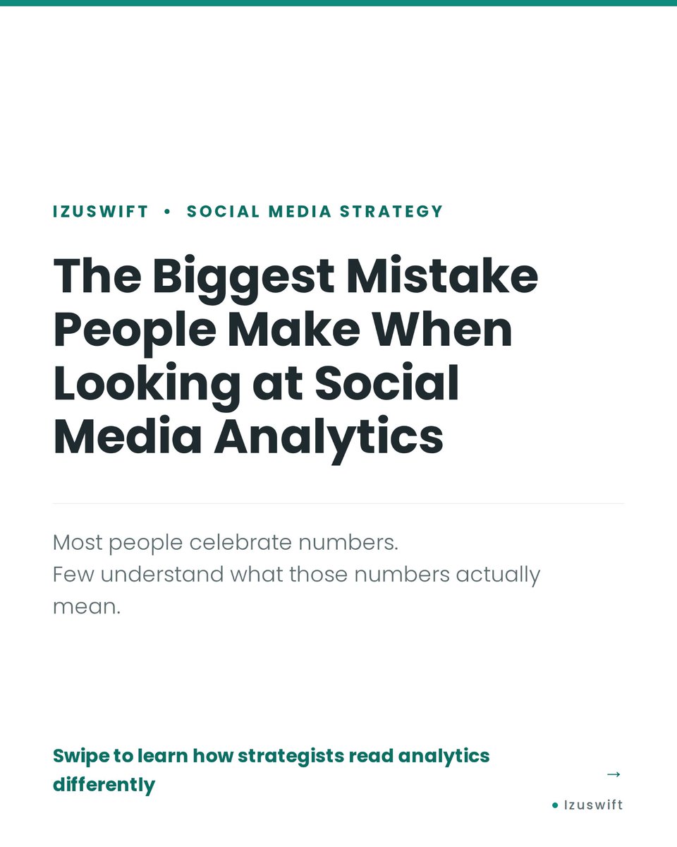 Swifthqo's tweet photo. 📊 The Biggest Mistake People Make When Looking at Social Media Analytics

#SocialMediaAnalytics #ContentStrategy #SocialMediaManagement  #MarketingAnalytics https://t.co/SnZUl3bRXE