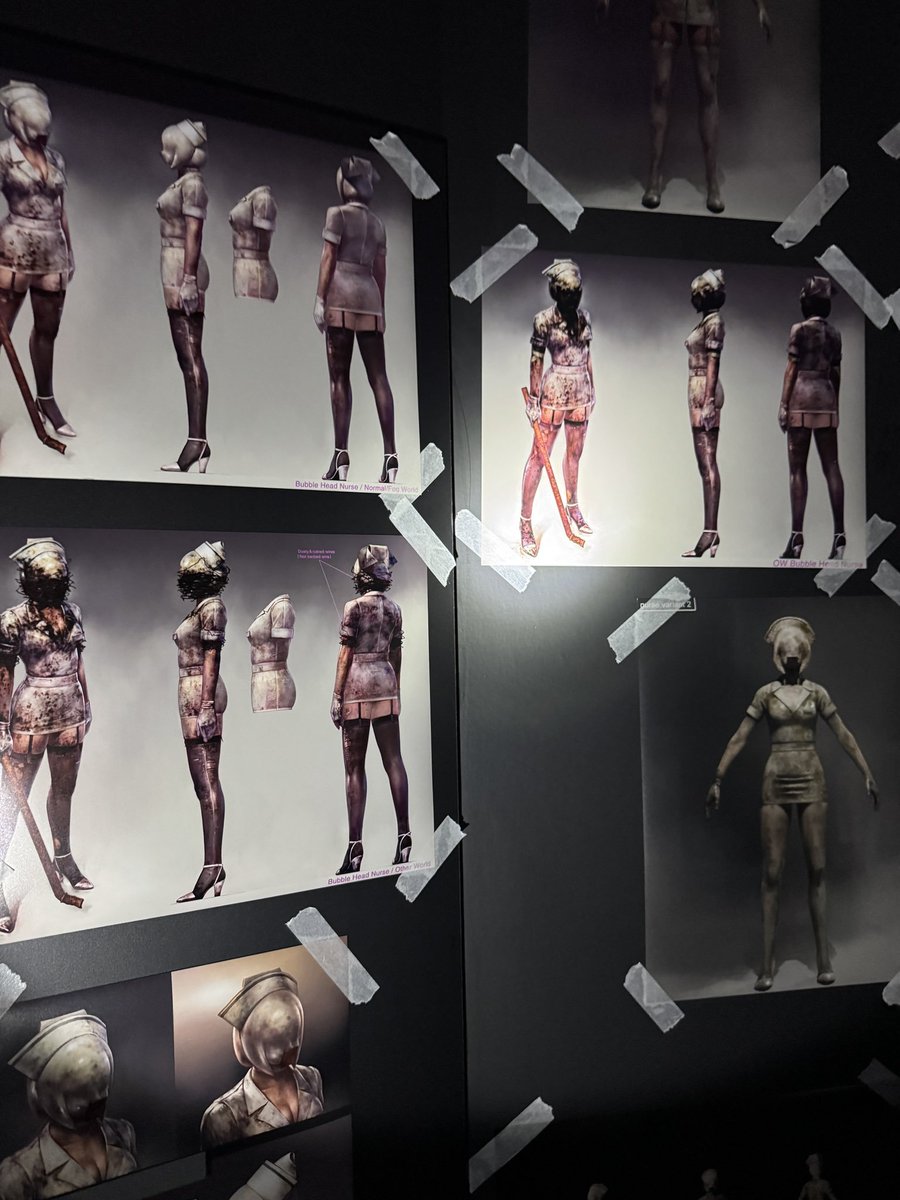adsk4's tweet photo. Here are some of my concept arts/sketches for the creatures in Silent Hill 2 Remake, from the "Silent Hill 2 Exhibition" currently being held in Tokyo. Found these on X. 
Also the in-game model in the shots is not mine. I didn't sculpt any in-game creature models for the title. https://t.co/WisVwetnod
