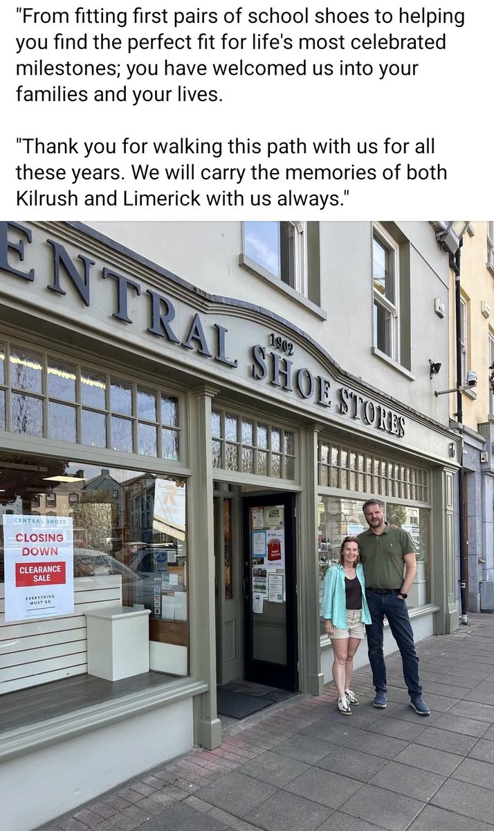AontuClare's tweet photo. It is such a pity to see another business closing in Kilrush. Best wishes for the future to Niamh, her family and staff. https://t.co/vBYSBqdzeS