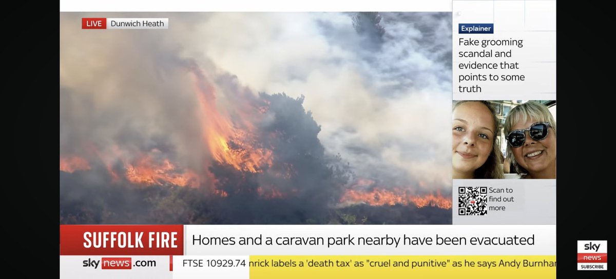 DayFeen1's tweet photo. The Dunwich Heath fire appears to be getting worse.#DunwichFire #DunwichHeath #Suffolk #Wildfire #SuffolkFire https://t.co/RN17nAbbhT