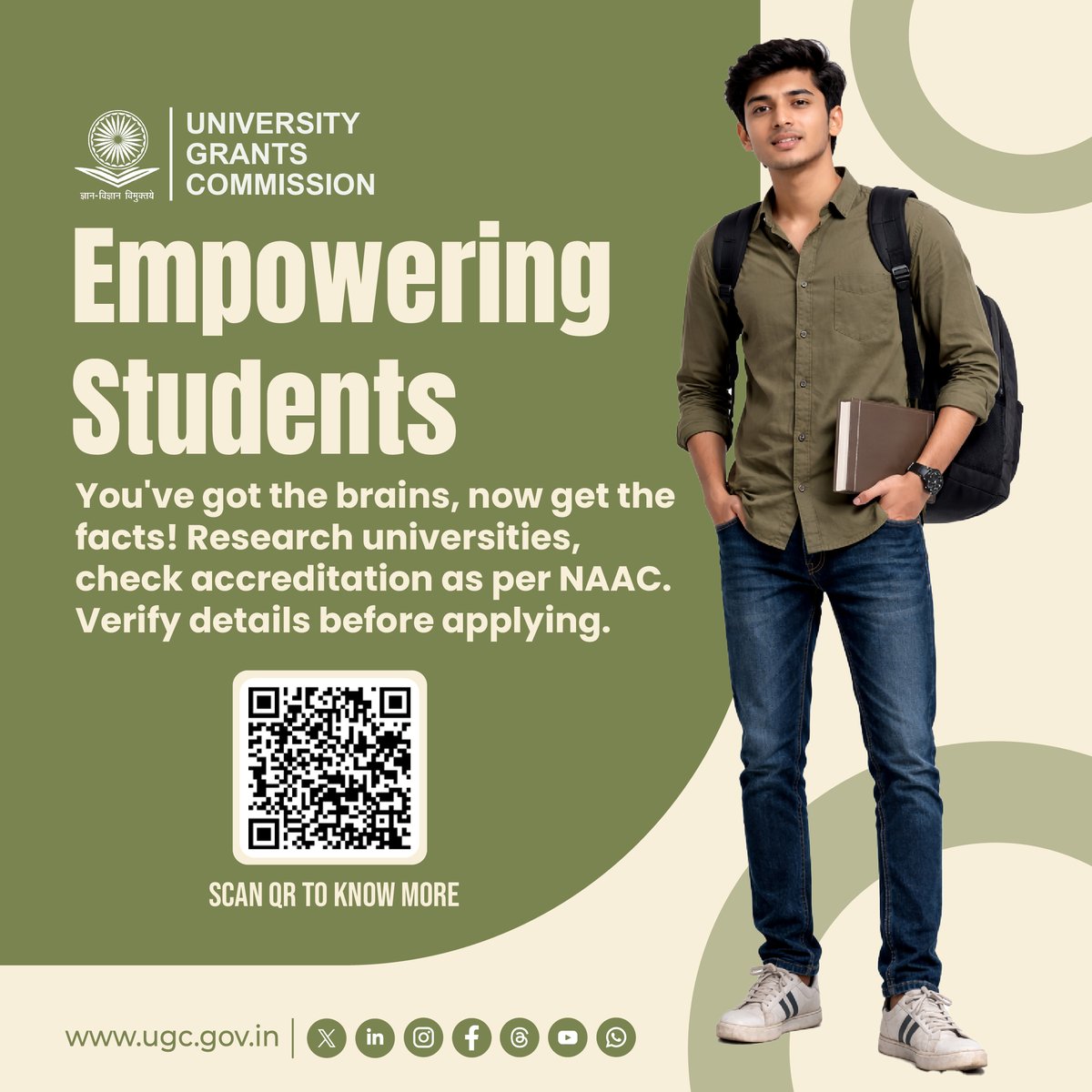 ugc_india's tweet photo. Smart minds deserve recognised degrees! 🧑‍🎓
 
Before applying to any university, research thoroughly to ensure your institution is legitimate. Avoid fake universities and secure your future. 🎓
 
 🔎 Check the list of fake and recognised universities here: https://t.co/AS4azsl4sU
 
Read the UGC Letter: https://t.co/JF4F9O9QlM
 
 #UGC #FakeUniversities #HigherEducation #StudentAwareness