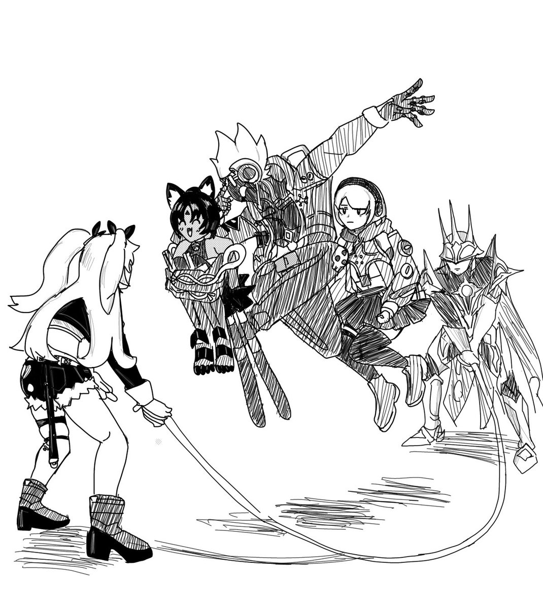 Ln90L3xrgj31290's tweet photo. 邪兎屋とピュロイスで描きました！
モノクロで描くの楽しいです https://t.co/3OqyEwn5SC