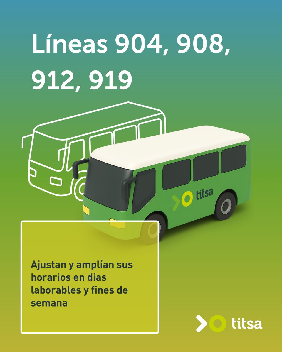 titsa's tweet photo. 📣 Aviso: A partir de este lunes 3 de agosto, el servicio urbano de Santa Cruz contará con una nueva línea circular, la línea 915 para conectar el Intercambiador con Ofra por Tio Pino. https://t.co/1PkV4LIJy7