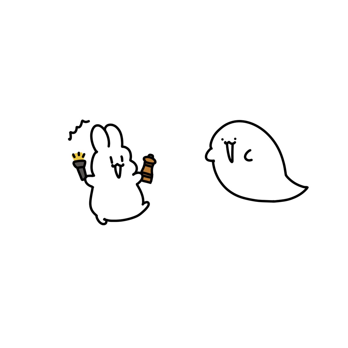 E48108972's tweet photo. 肝試しに塩持参したうさぎ

#ゆるいイラスト #じゆうなうさぎ https://t.co/excE33AvFE