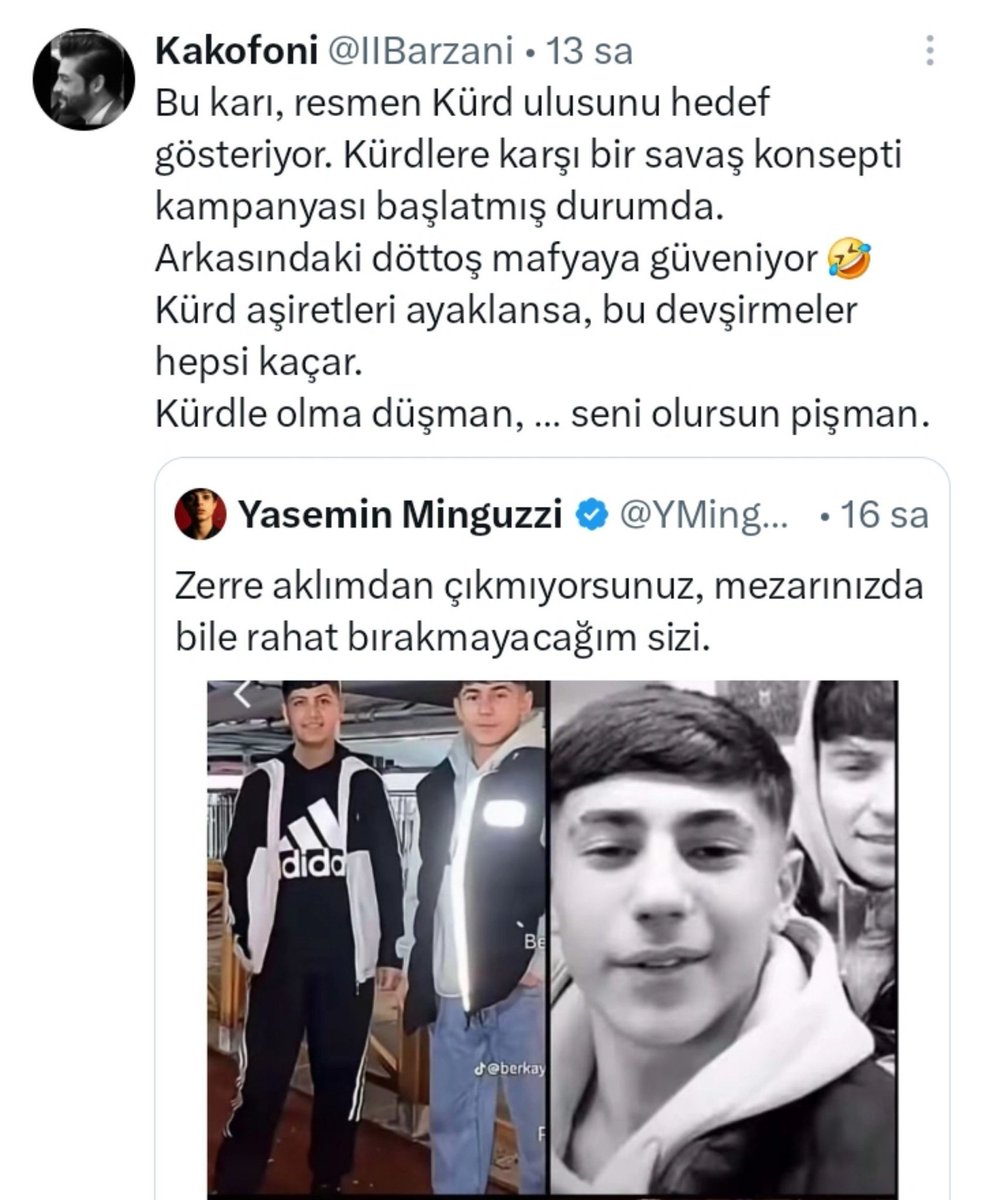oghuz_yabgusu19's tweet photo. Kadının cümlesinde bir kere bile kğrt kelimesi geçmiyor ama yazdıklarına bakın amk kğrtlerinin.

Boşuna demiyoruz suçu ve suçluyu sembolleştiren bir kavim diye. https://t.co/nWxRdnEtVR