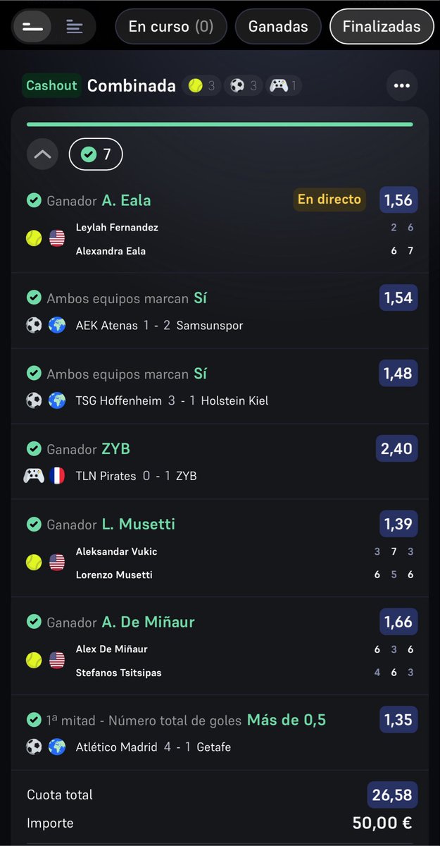 BpTenis's tweet photo. Cuota 26 ayer✅

No nos quedamos ahi… hoy ya hemos acertado una cuota 3✅

A quien de like le mandaré una cuota 126 para hoy🔥 https://t.co/qwIa6kSEOE