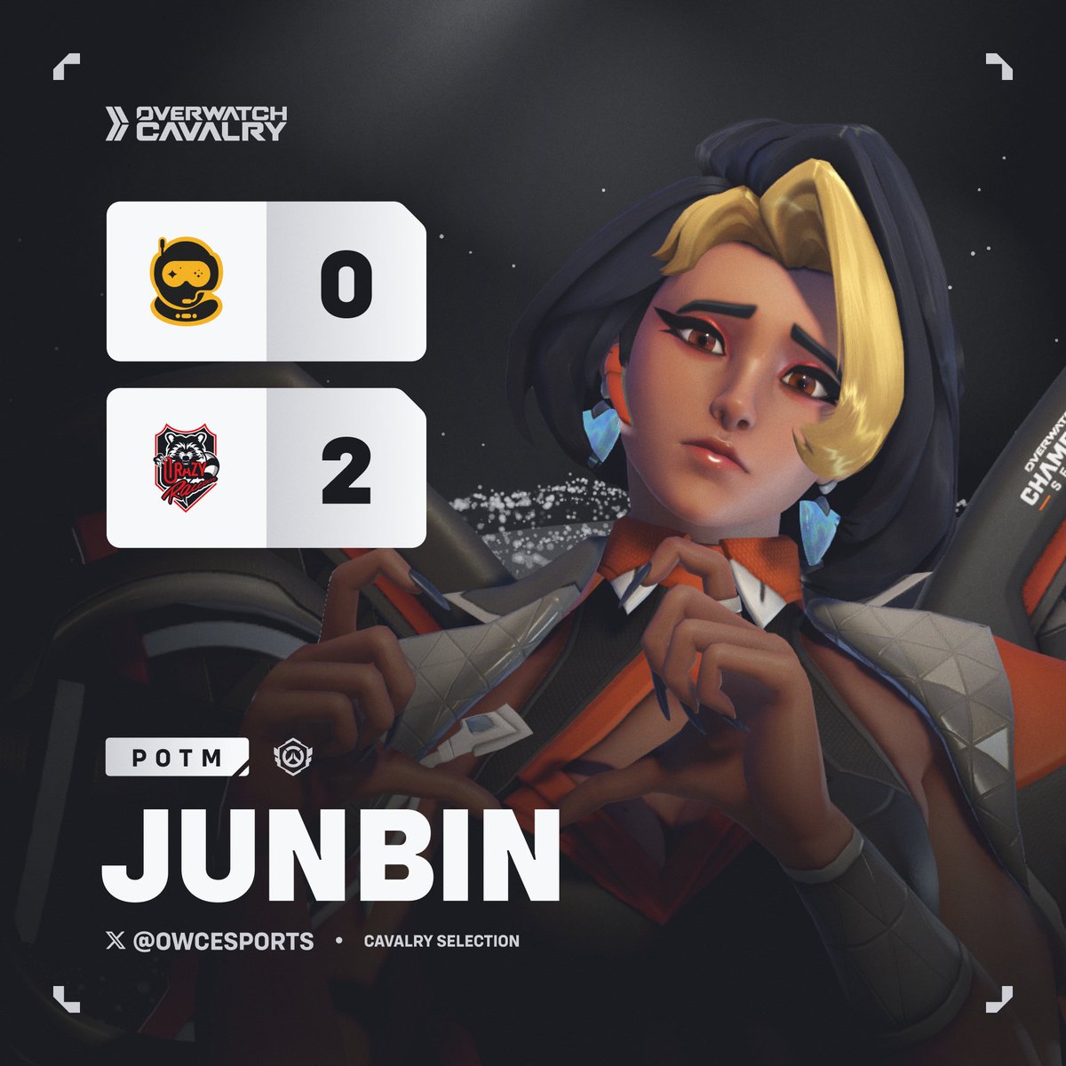 OWCEsports's tweet photo. DOMINAtion from @crazyraccoon406 proves that they didn't figure out how to beat them 🤫 https://t.co/kAT6wgS61t