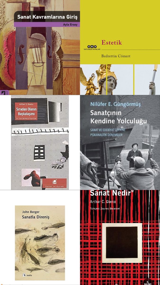 welcomehomesunn's tweet photo. son iki yılda yaptığım bazı sanat okumaları. hem sanat icra edip hem de ona dair okumalar yapmayı çok seviyorum. zamanında güzel sanatlara gitmek bile aklıma gelmedi. o kadar kapatmıştım ki tüm yollarımı.. geç kalmış da hissetmiyorum. buldum, yeter🫂 https://t.co/FsNfUMx84T
