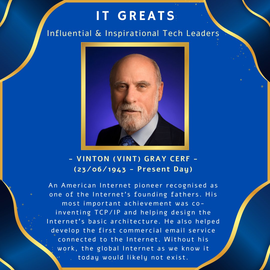 pcwakeup's tweet photo. 🌐 Vint’s work made it possible to communicate across the internet. The same networking principles apply in modern service and repair. 💻🔧 Having email problems, virus infections or suspicious pop-ups? Contact us for fast diagnosis and expert repair. #PCWakeup #Ipswich #Suffolk https://t.co/zwCgK4H3Ha