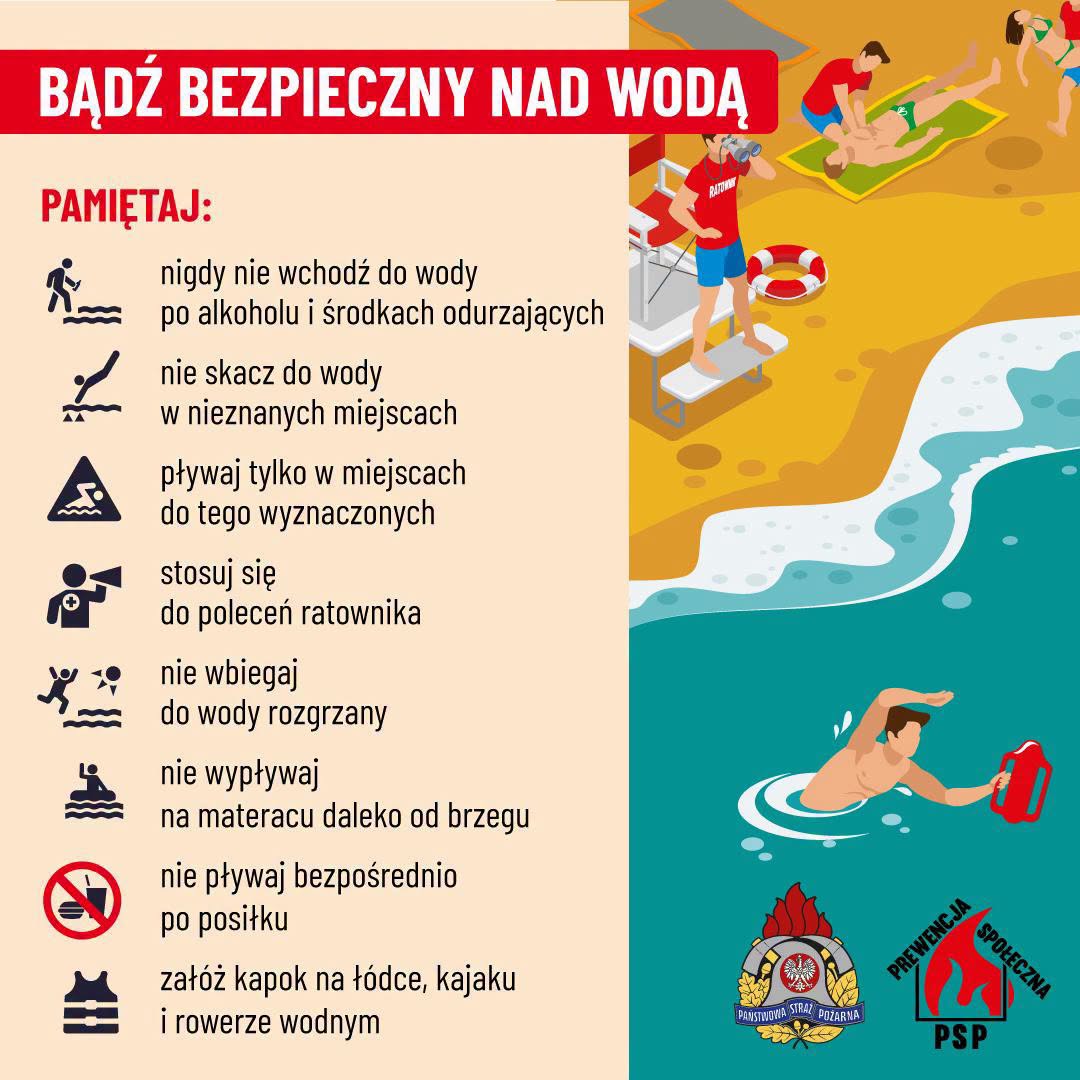 PSPNML's tweet photo. ☀️🌊⛈️Upały, zagrożenia nad wodą i gwałtowne burze - zadbaj o bezpieczeństwo!
Więcej informacji link⬇️
https://t.co/9o7PmkdZtv https://t.co/FU2raKR75X