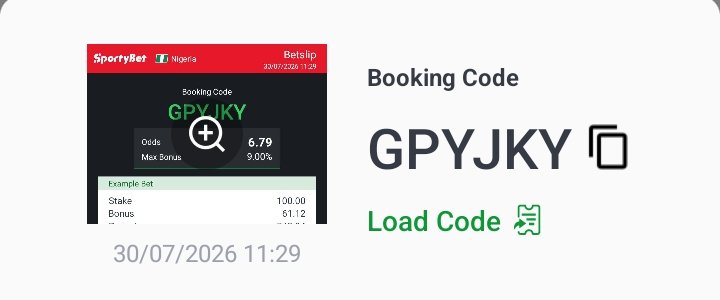 Prudentipz's tweet photo. Small stake, big celebration. That's the SportyBet way.

6 Sharp odds.
BookingCode👉GPYJKY

18+Only_Gamble Responsibly🔞 https://t.co/prksBJgAF9