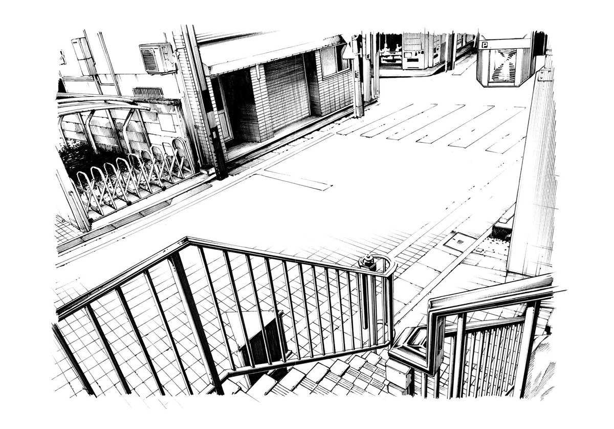 yasuhiro_fkd's tweet photo. 振り返り珠玉の背景シリーズ（再掲）
一時期久我山を舞台にした漫画を構想してました。久我山の駅前近辺は描いてて楽しかったです。
#珠玉の背景シリーズ で過去の作画動画や背景画像が見れますのでよろしくどうぞ🙇 https://t.co/7QqefsMrU0
