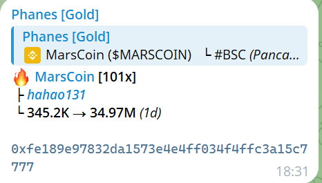 hg13131313's tweet photo. 0xfe189e97832da1573e4e4ff034f4ffc3a15c7777
#MarsCoin 

#MarsCoin 
tg群友吃肉
100多倍了 https://t.co/i4GcK71Aev
