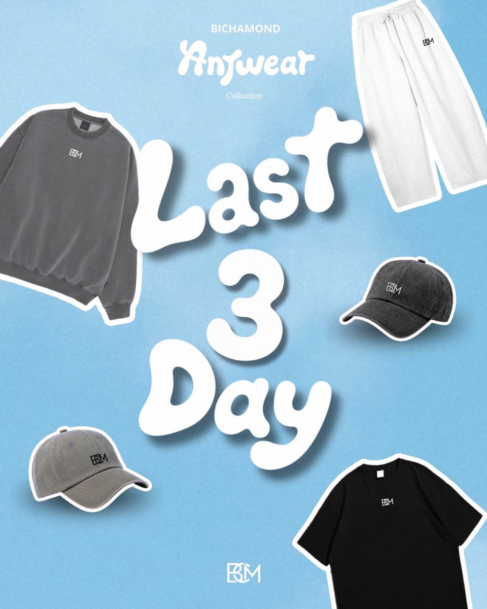 BichamondTH's tweet photo. Last 3 Days to Pre Order. 🛒
BICHAMOND ANYWEAR COLLECTION 

PRE ORDER website : 
https://t.co/HMUUL9TrZ2

Wechat: 拼团呀：泰星GO

•ANYWEAR TEE 1390thb
•ANYWEAR SWEATER 1890thb
•ANYWEAR PANTS 1890thb
•ANYWEAR CAP 790thb 

Info Line @ bichamond
#bichamond #bichamondanywear https://t.co/9cbxDGLujT