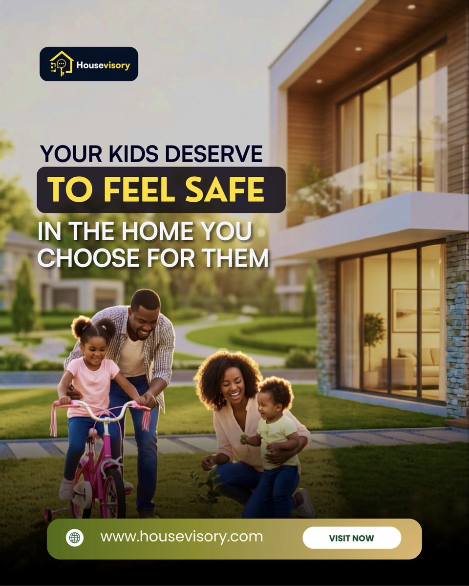 housevisory's tweet photo. At some point, you realize choosing a home isn’t just about you anymore. It’s about your kids, their future, and their safety. That’s why verified listings matter. 

Find your next home with confidence through Housevisory. https://t.co/S3spk4eyyP