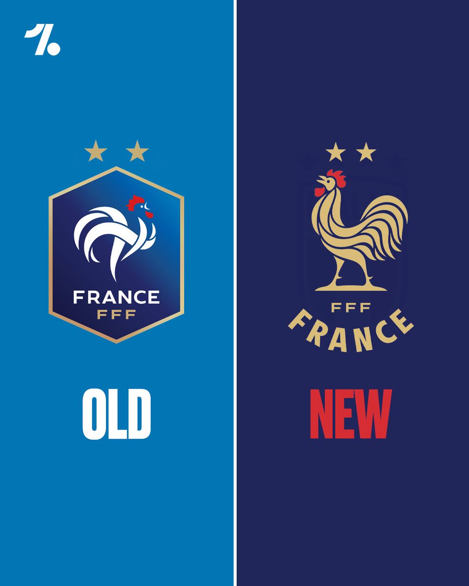 OneFootball's tweet photo. France aren't the first international side to undergo a rebrand ⭐️🎨 https://t.co/fyKPjApTU9