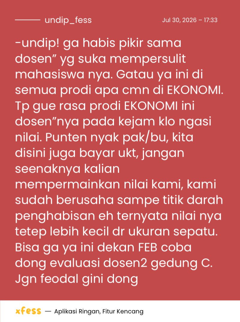 UNDIP_FESS's tweet photo. undip! tulis keluh kesahmu wahai mhs EKONOMI UNCHDEEP https://t.co/sMKz41OOFw