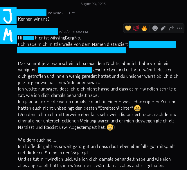 MissingBergNo's tweet photo. okay sind, um ehrlich zu sein.)

Und hier auch nochmal was bezüglich des Themas, von der damals 17 Jährigen (J).
(Namen sind hier jetzt zensiert wegen Privatsphäre!) https://t.co/g4GPmKGNOj