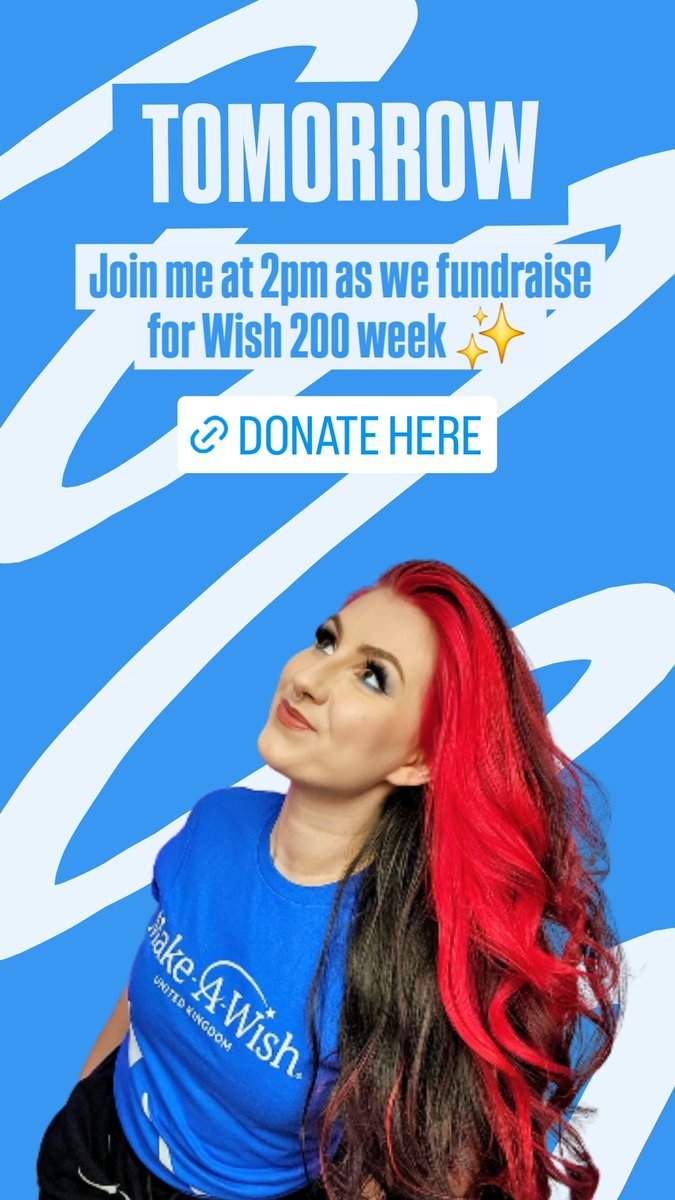 Knightenator's tweet photo. ✨️ TOMORROW ✨️ We have joined Wish 200 week for the past few years and its always such an incredible feat! 

Join me again at 2pm tomorrow on https://t.co/6DT9BWe3e0 

Donate here https://t.co/Hq3BDgY6wp 

💙Help for free by sharing this post and joining the stream! https://t.co/jObcHiBs25
