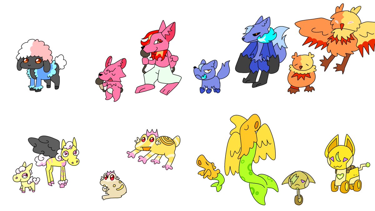 EnasFirefly's tweet photo. I made shinies for my pjsk pokemon https://t.co/AbHqlbtFG1